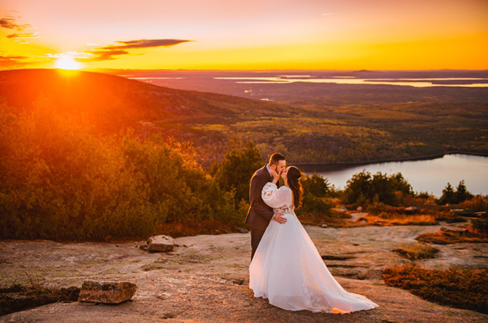 Cadillac Mountain Sunset Elopement
